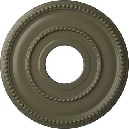 Ekena Millwork Valeriano Ceiling Medallion (Canopies up to 6 1/4"), 12 1/8"OD x 3 5/8"ID x 3/4"P, Painted Turtle CM12VAPTF